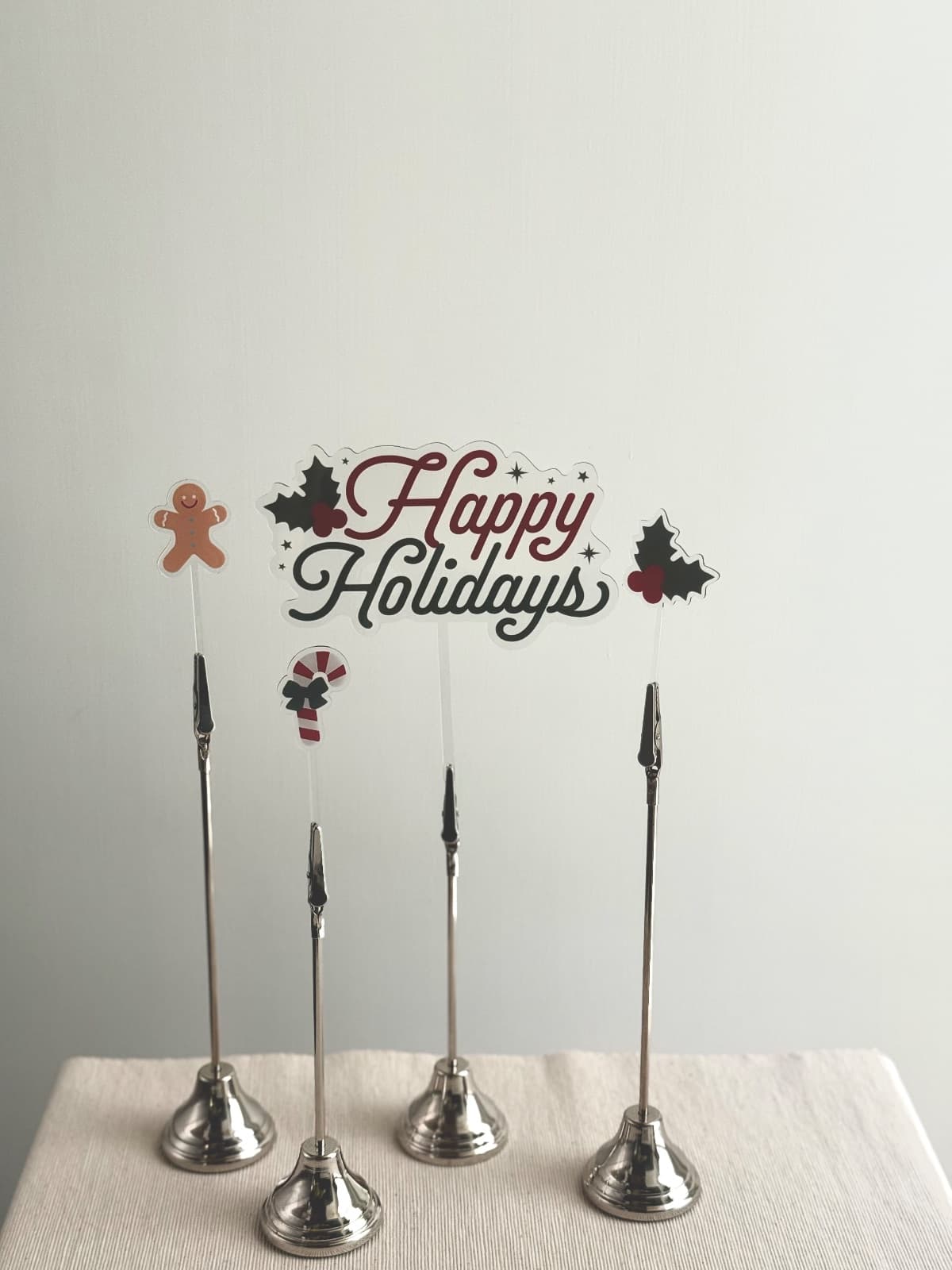 Happy Holidays插牌